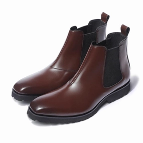 Marcos Featherlite - Dark Tan Chelsea Boots-RTS Rubber Sole Chelsea Boots