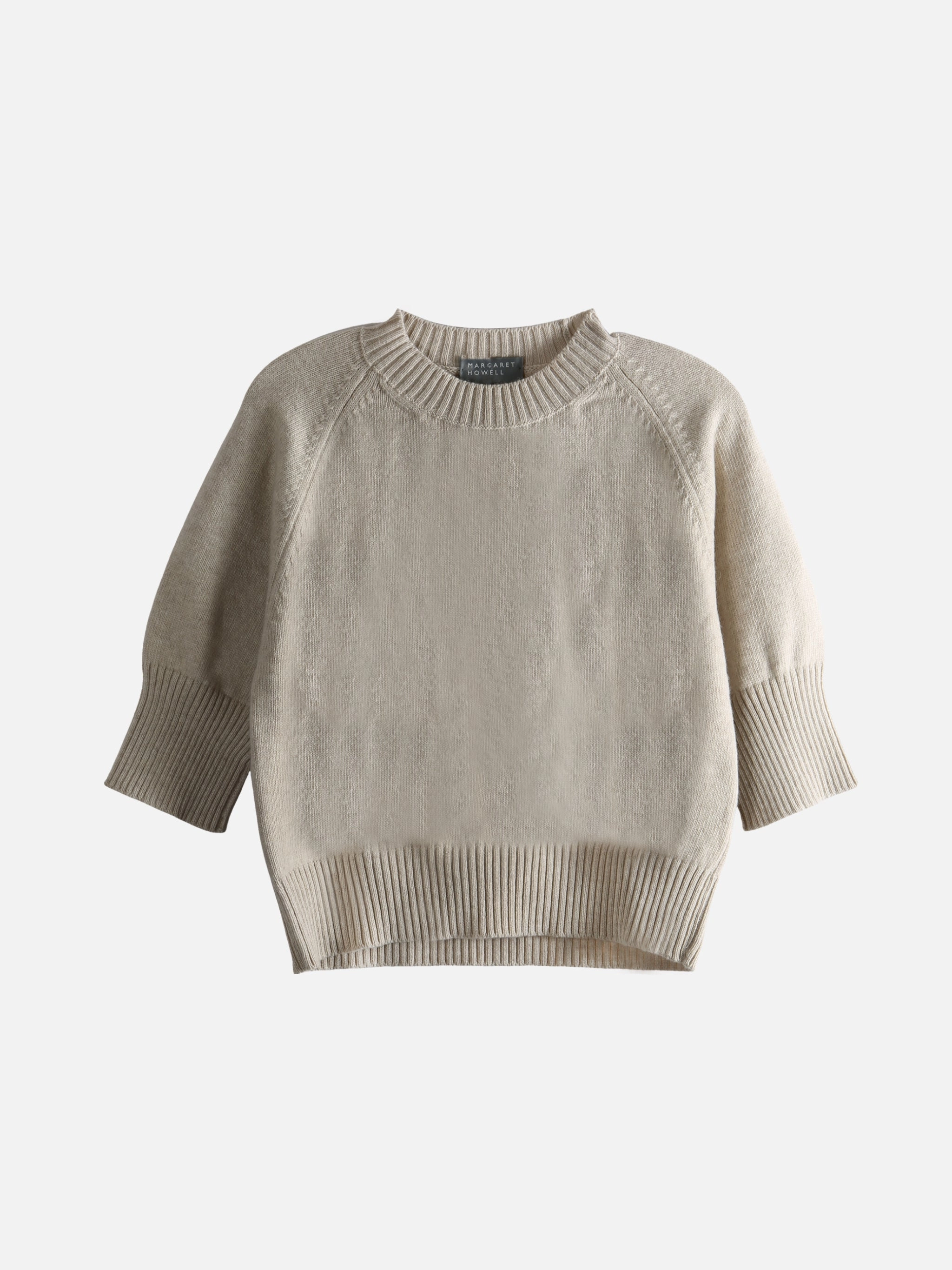 Fuzzy Knitwear MARGARET HOWELL - Women Short Sleeve Chunky Crew Neck
