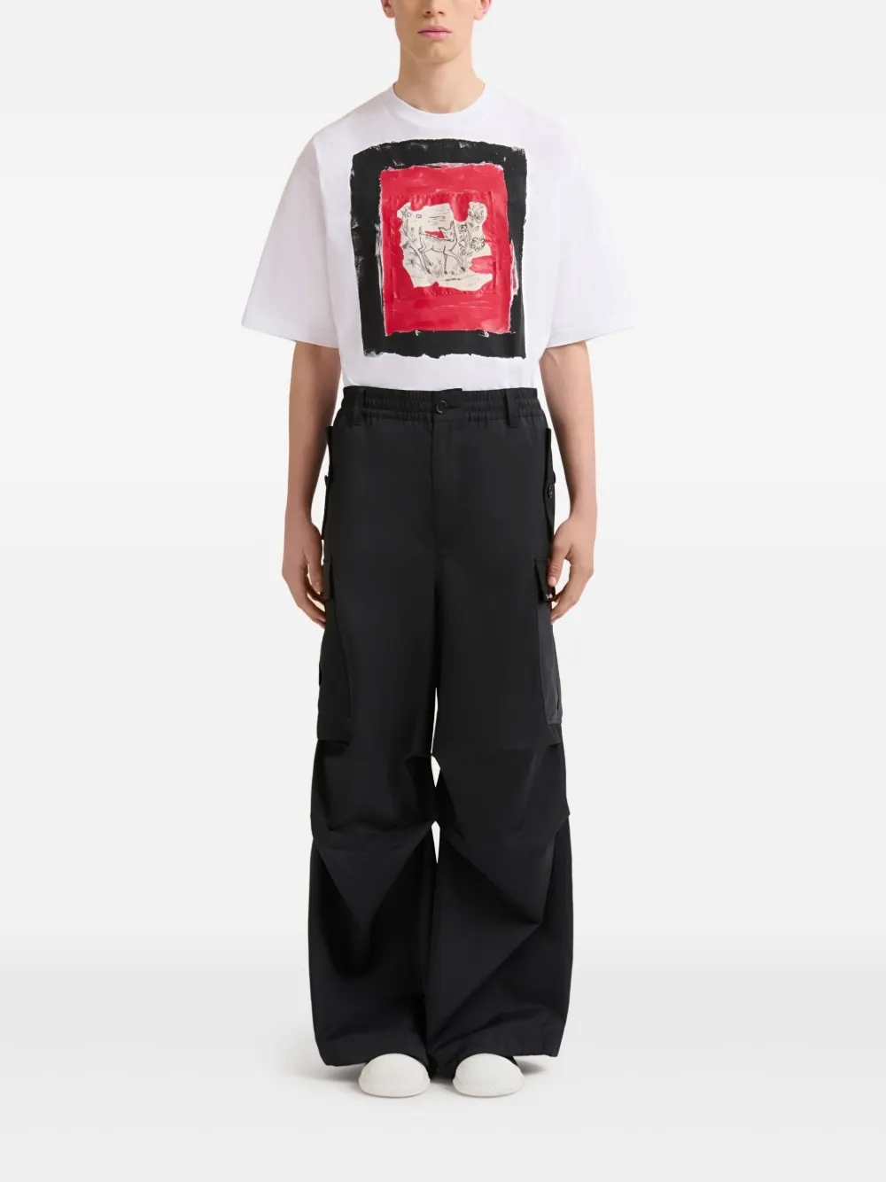 MARNI - Men Water-Repellent Taffeta Cargo Pants Silk Satin Cargo Pants