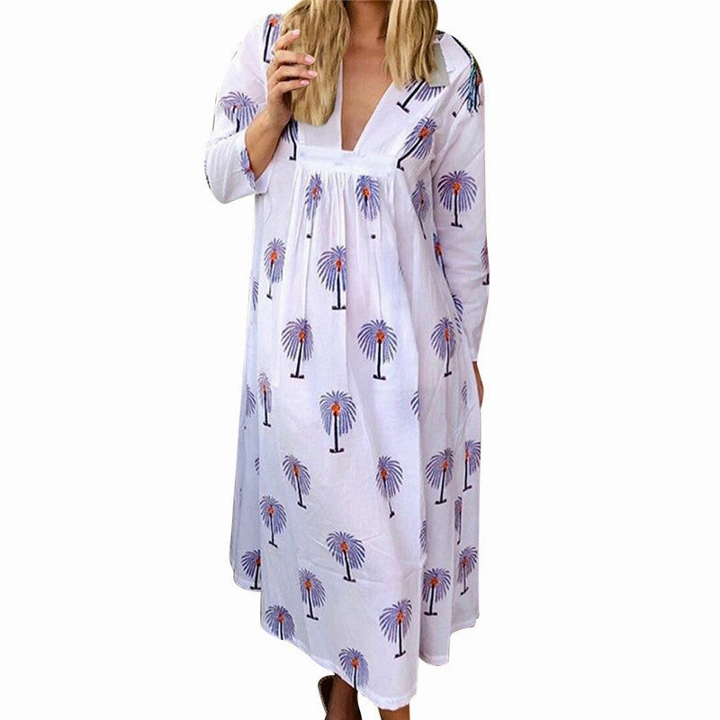 Maternity V-neck Printed Maxi Dress Fadyen Bias Cut Maxi Dress