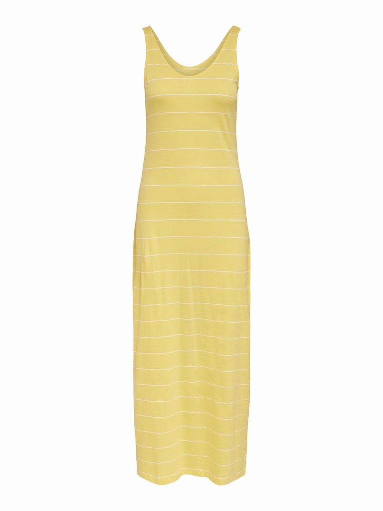 Earthen Trapeze Maxi Dress May Life VNeck Cotton Dress