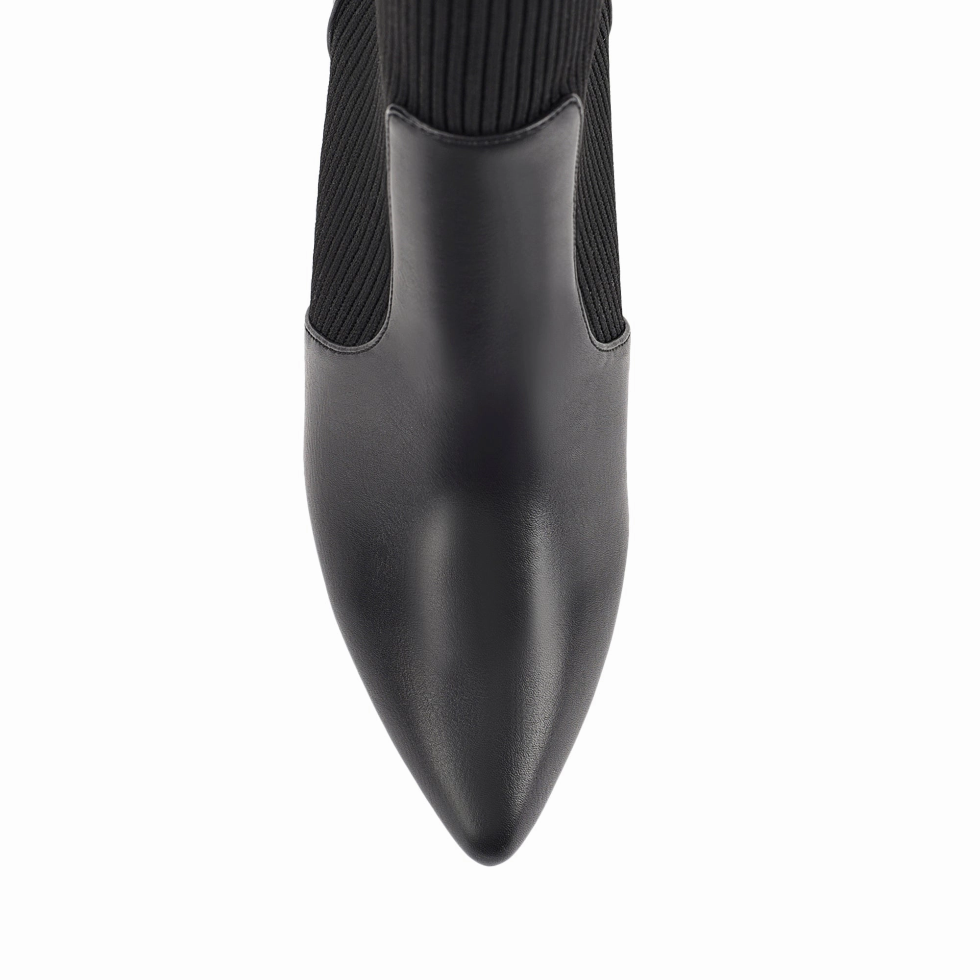 Mayah Knit Ankle Boots - Black Best Heeled Ankle Boots