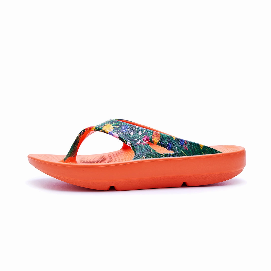 Meadow Orange Recovery Supersole Flip Flops With Bling