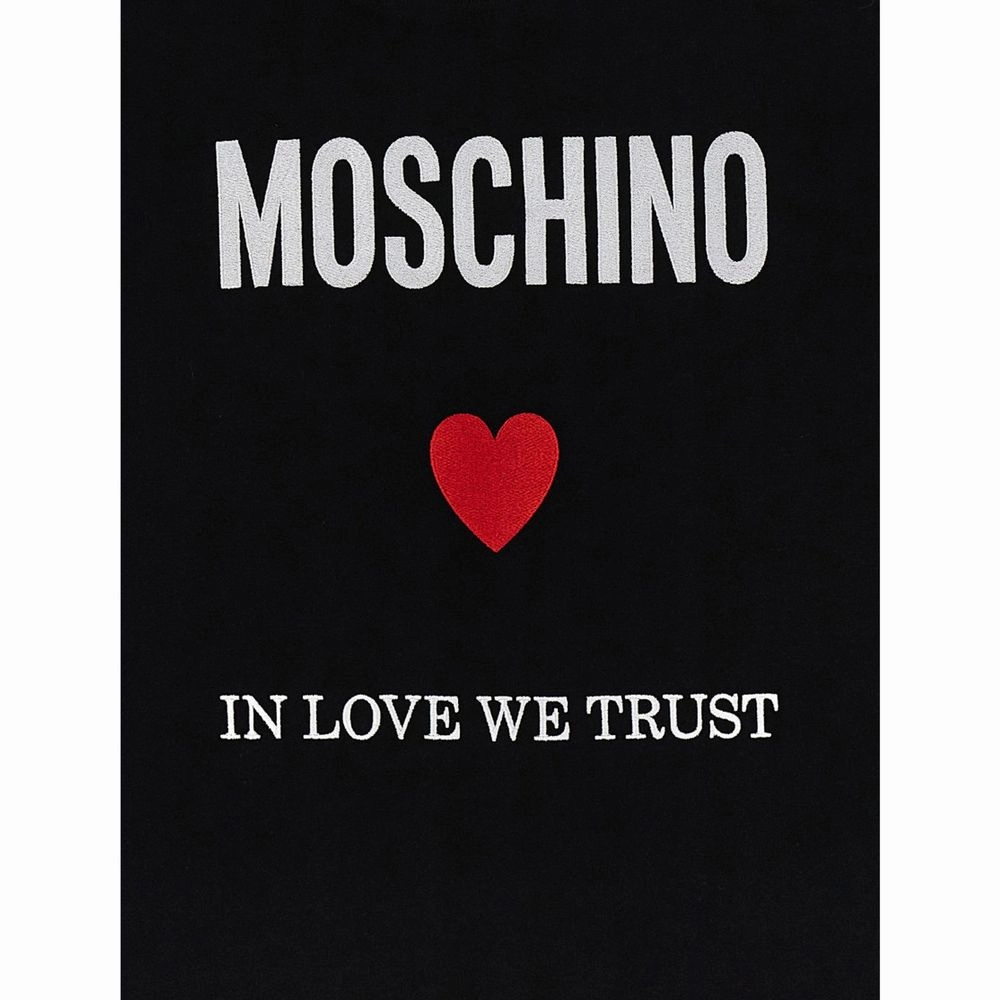Moschino Couture Black Cotton T-Shirt Nautical T Shirts