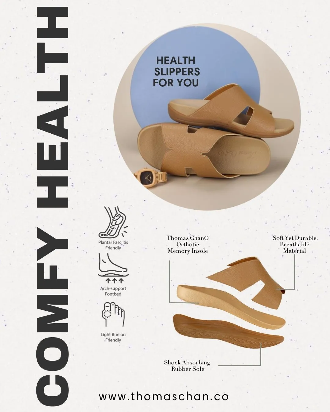 Men Classic H-Strap Leather Sandals [Comfy Health Series][ODD SIZES LEFT] Fuzzy Croc Sandals