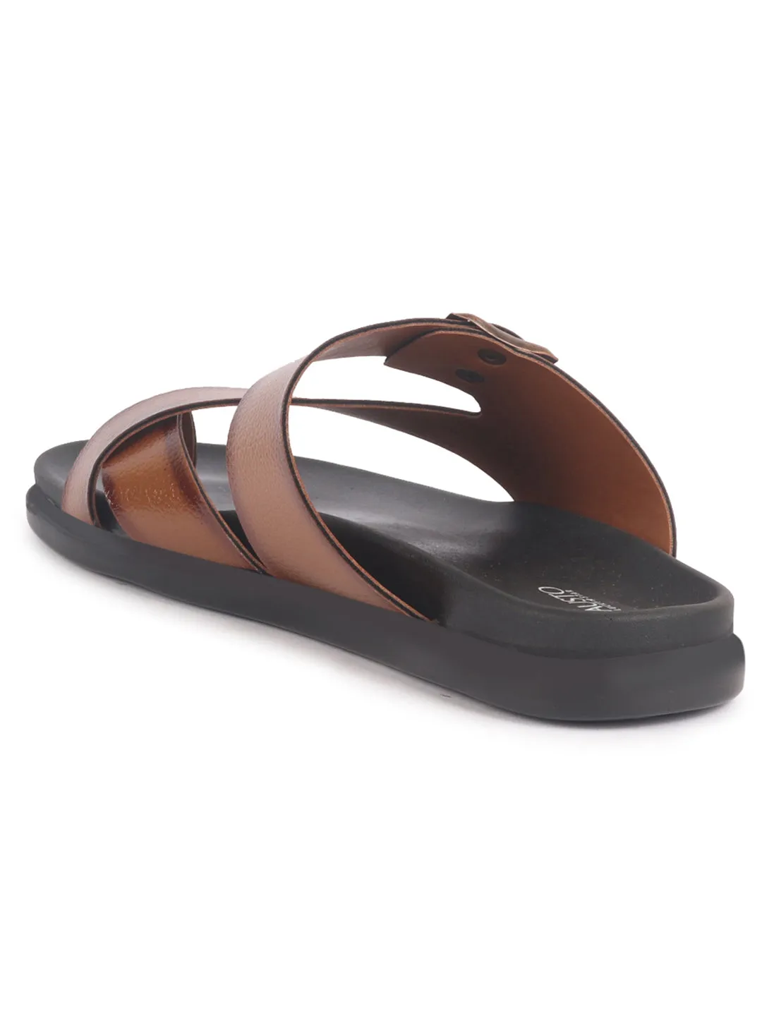 Aerosole Sandals Men Tan Toe Ring Kolhapuri Adjustable Strap Slip On Outdoor Slippers|Anti Skid Sole Sandals|PU PAD Insole