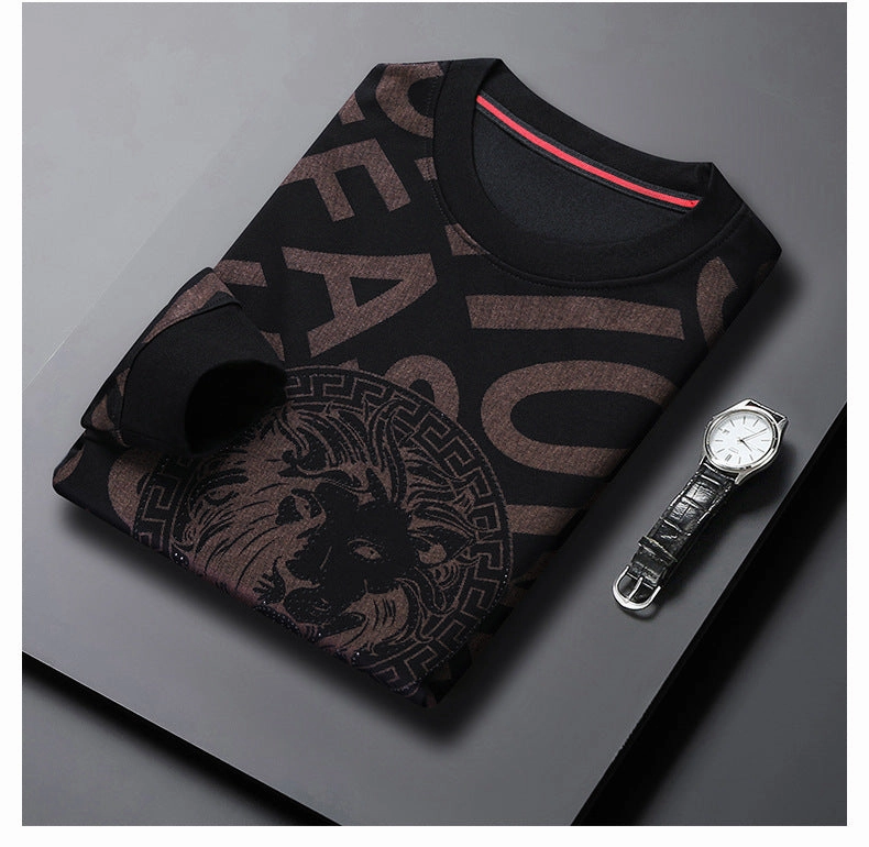 Men Fleece Printing Long Sleeves T-shirts Doom T Shirts
