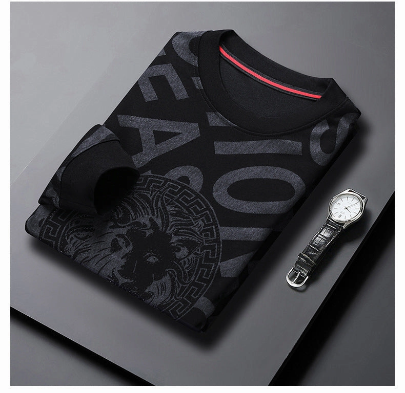 Bella Canvas T Shirts Men Fleece Printing Long Sleeves T-shirts