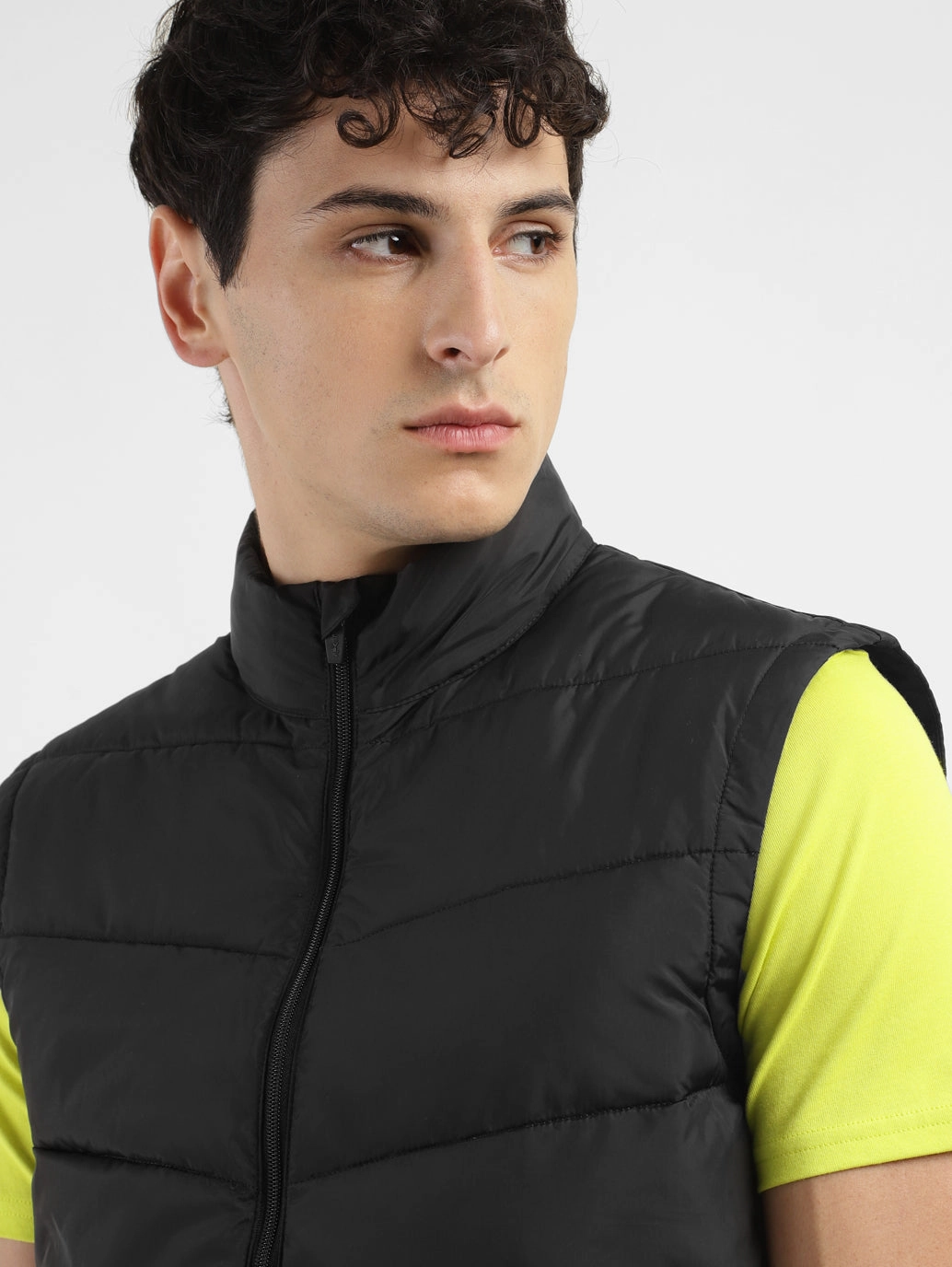 Men's Black High Neck Puffer Jackets Cambridge Jackets