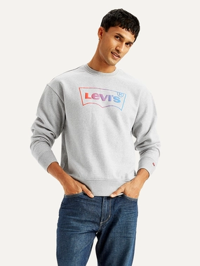 Butter Sweatshirts Men's Brand Logo Grey Crew Neck Sweatshirt