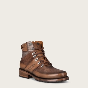 Men's brown dress ankle leather boots Mohawk - Motorcycle Boots Product Info And Reviews