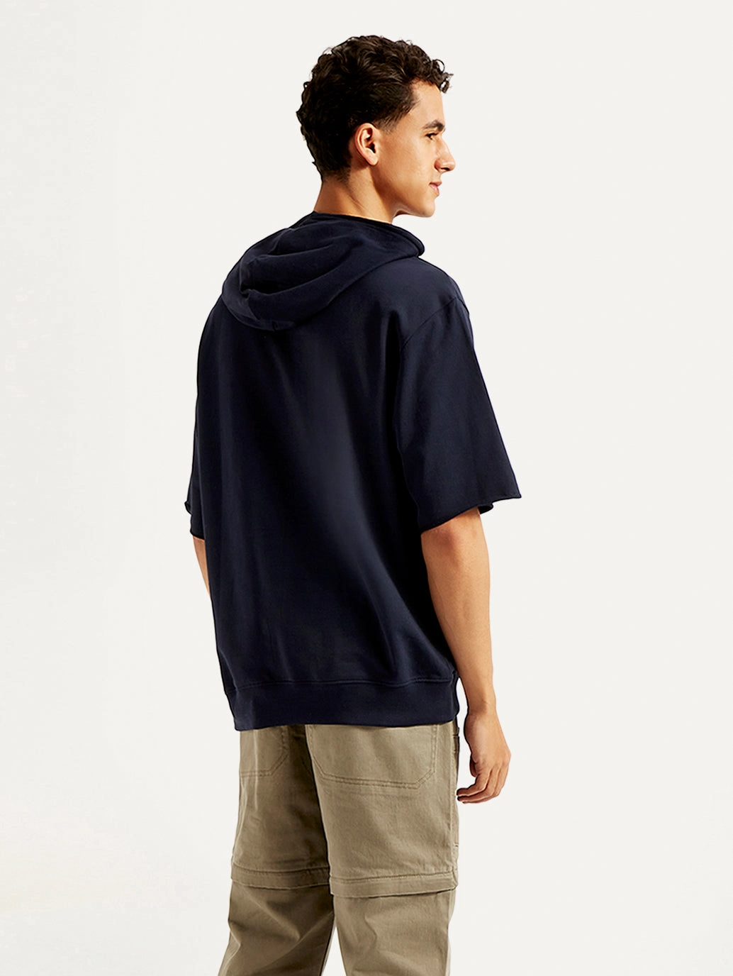 Cute Teacher Sweatshirts Men's Embossed Navy Hooded Sweatshirt