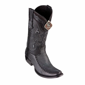Men's King Exotic Teju Lizard Boots Dubai Toe Handcrafted Sanded Black (4790774) Shop Work Boots Near Me