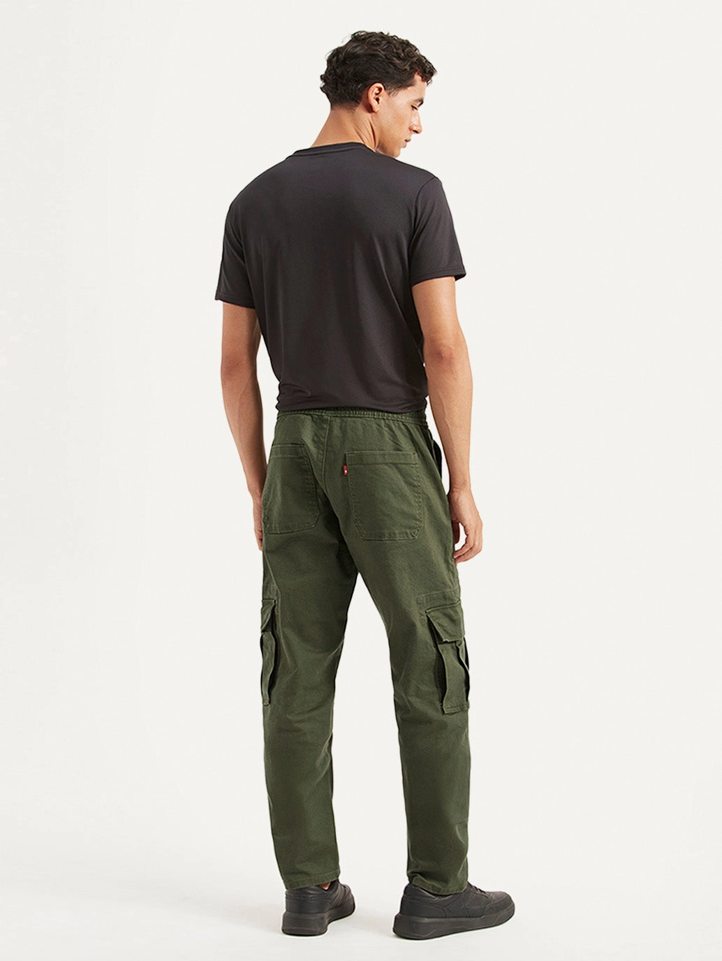 Lime Cargo Pants Men's Olive Tapered Fit Cargo Trousers