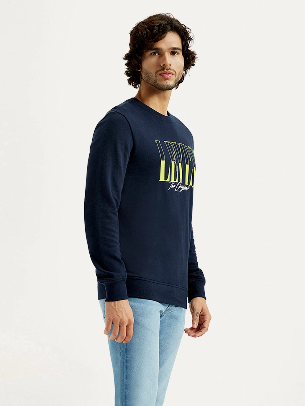 Sweatshirts Name Men's Printed Round Neck Sweatshirt