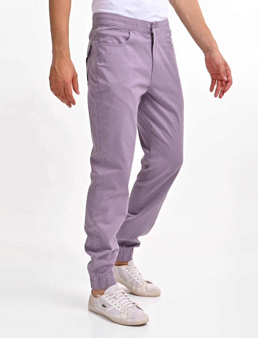 Men's Relaxed Fit Purple Jogger Cargos Faded Camo Cargo Pants