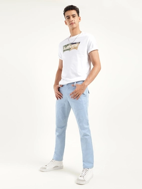 Men's Slim Fit Blue Chino Trousers Projek Cargo Pants