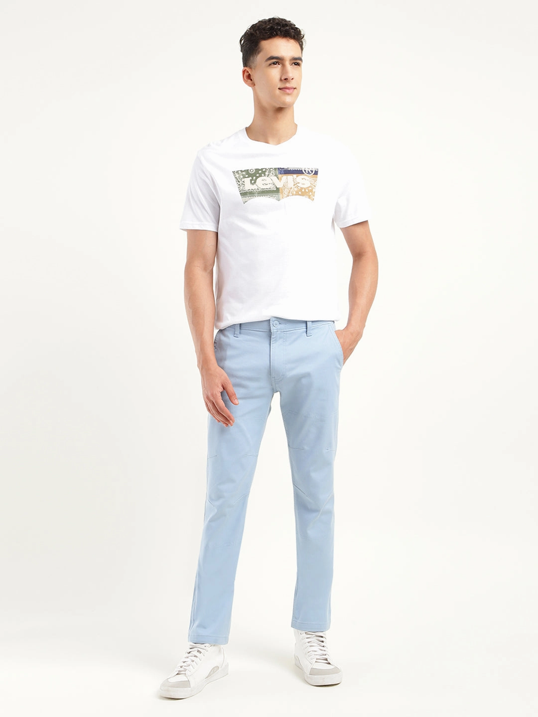 Men's Slim Fit Blue Chino Trousers Supreme Stone Island Cargo Pants