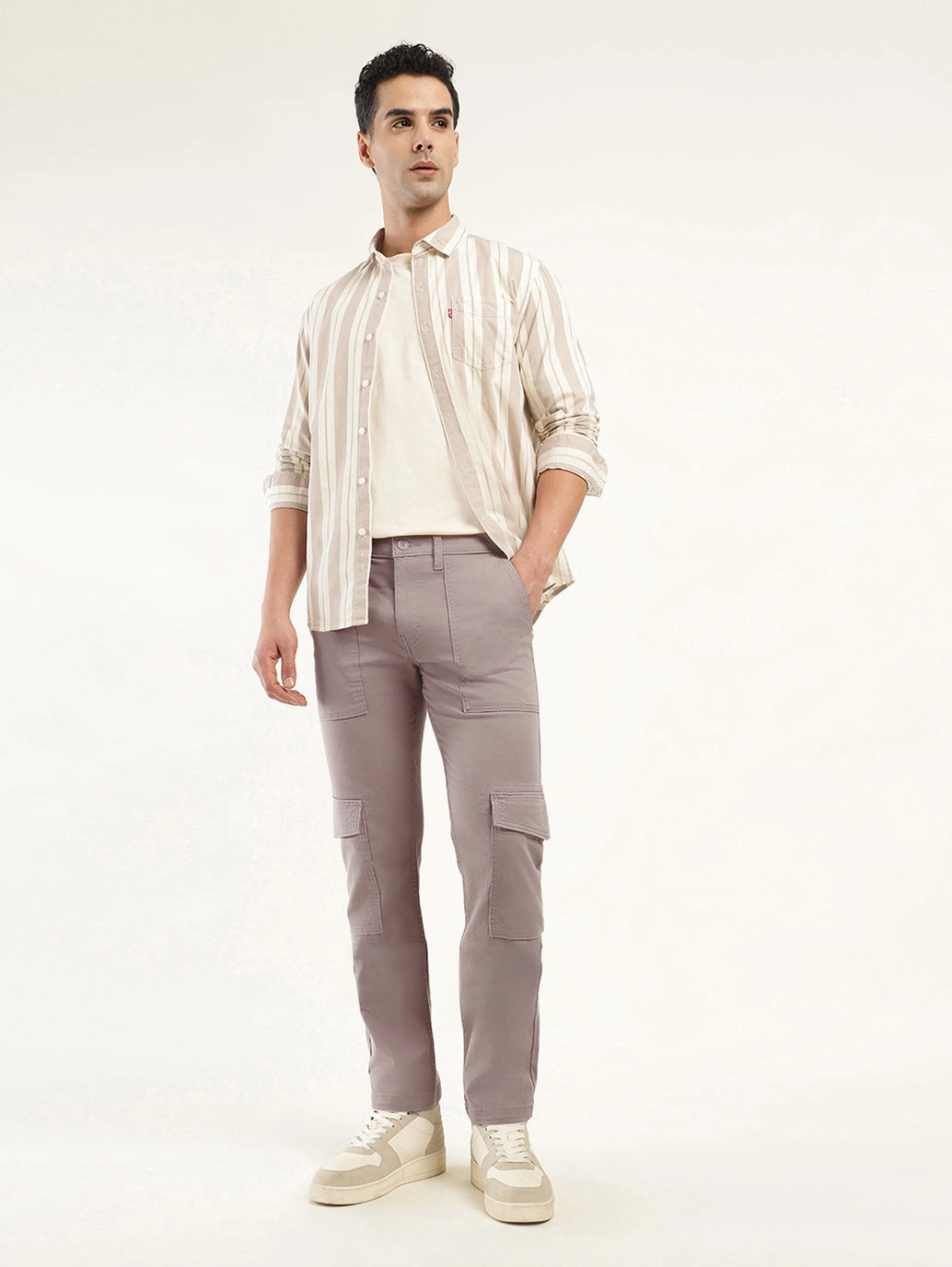 Skinny Cargo Pants With Pockets Men's Slim Fit Cargo Trousers