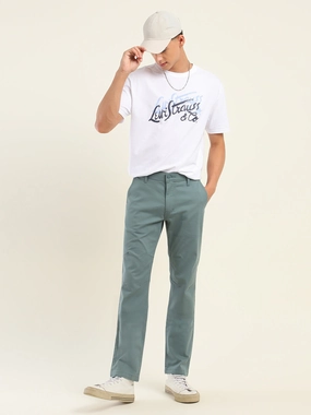 Kawaii Cargo Pants Men's Slim Fit Green Cargo Trousers