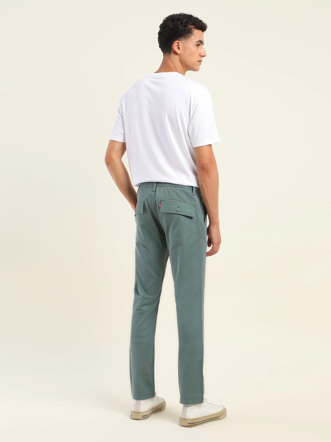 Men's Slim Fit Green Cargo Trousers Denali Cargo Pants