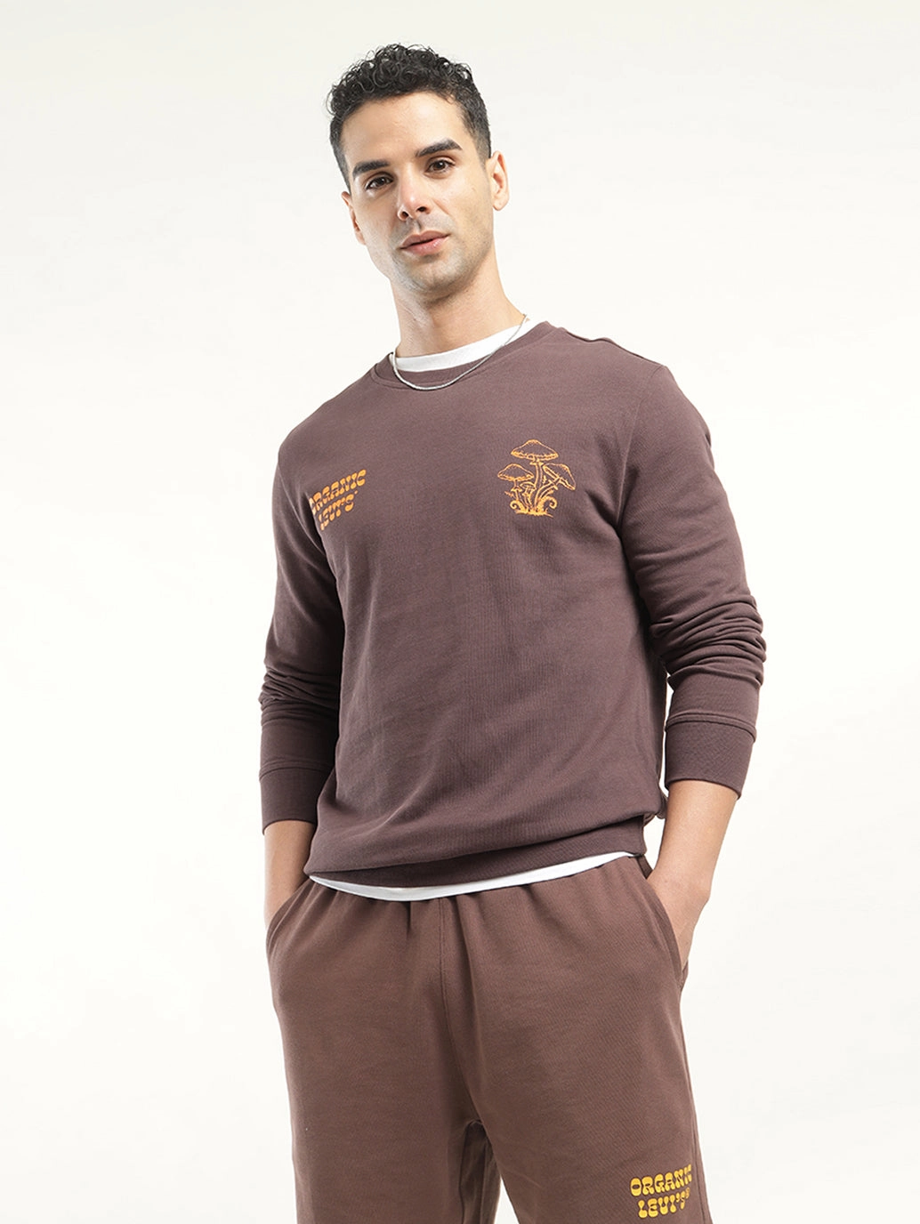 Charlie Hustle Sweatshirts Men's Solid Crew Neck Sweatshirt