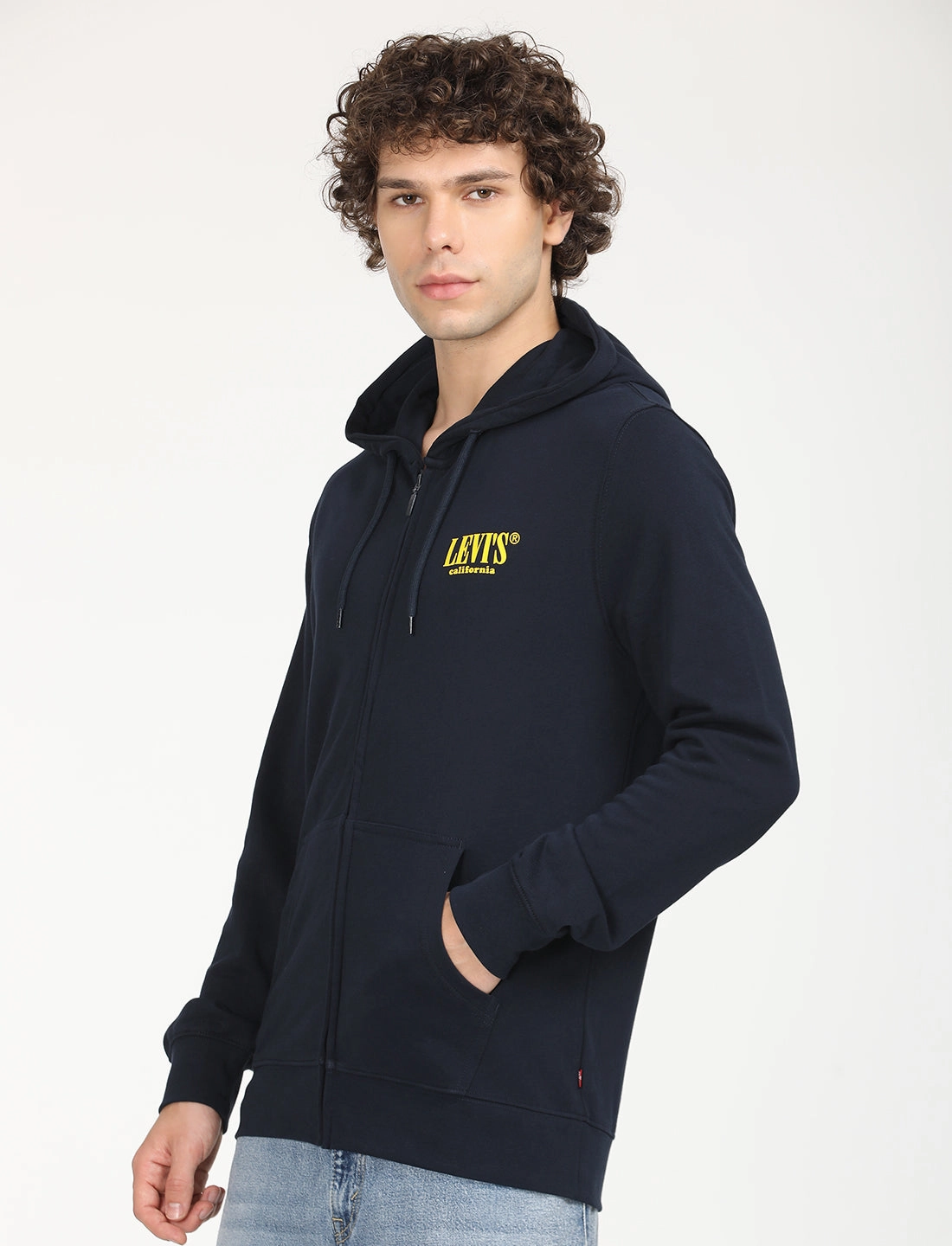 Men's Solid Navy Hooded Sweatshirt Bethany Surf Shop Sweatshirts