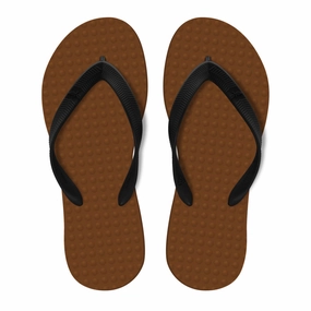 Diy Flip Flops With Ribbon Men's Sustainable Flip Flops Cocoa with Black Straps