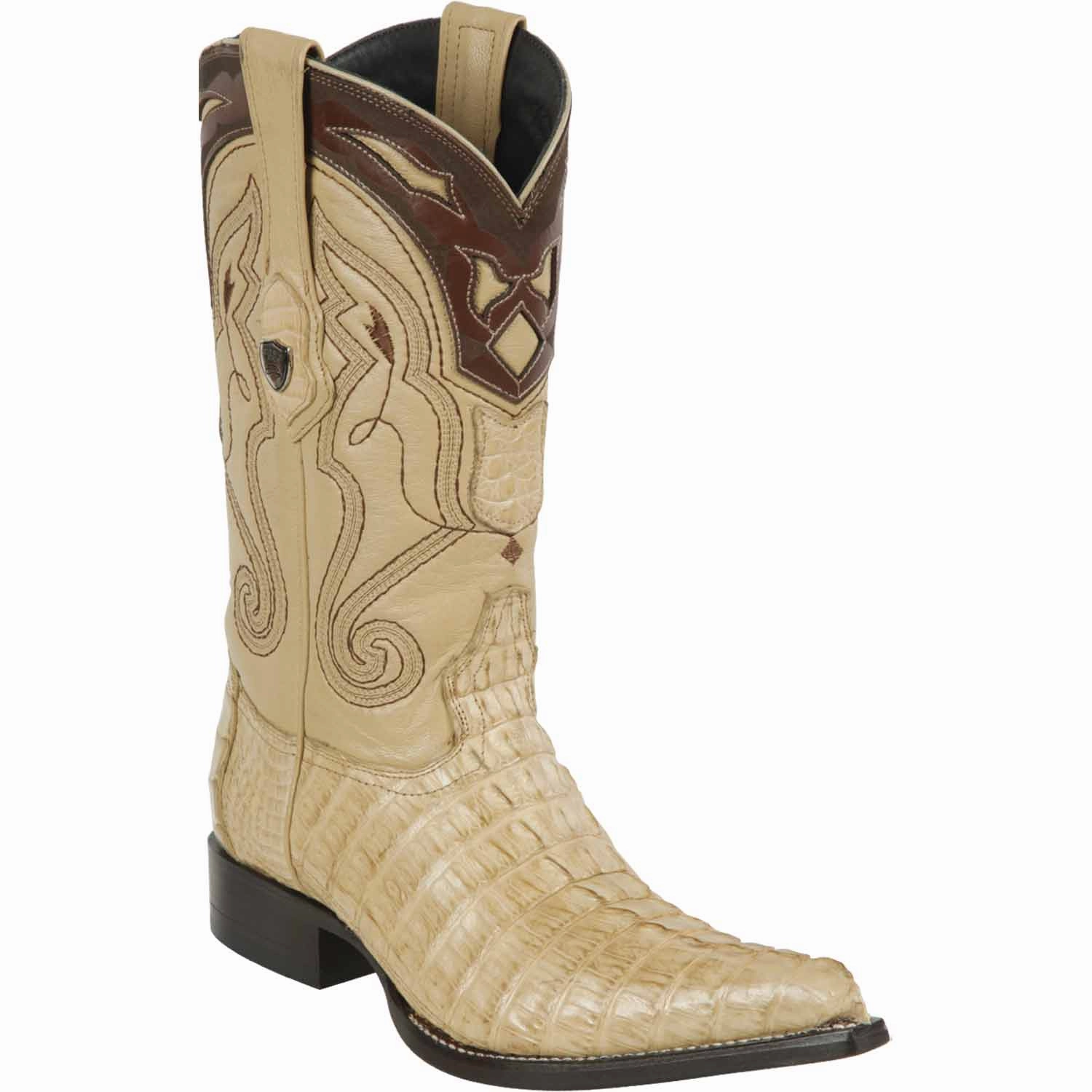 Men's Wild West Caiman Tail Skin 3X Toe Boots 29501-B