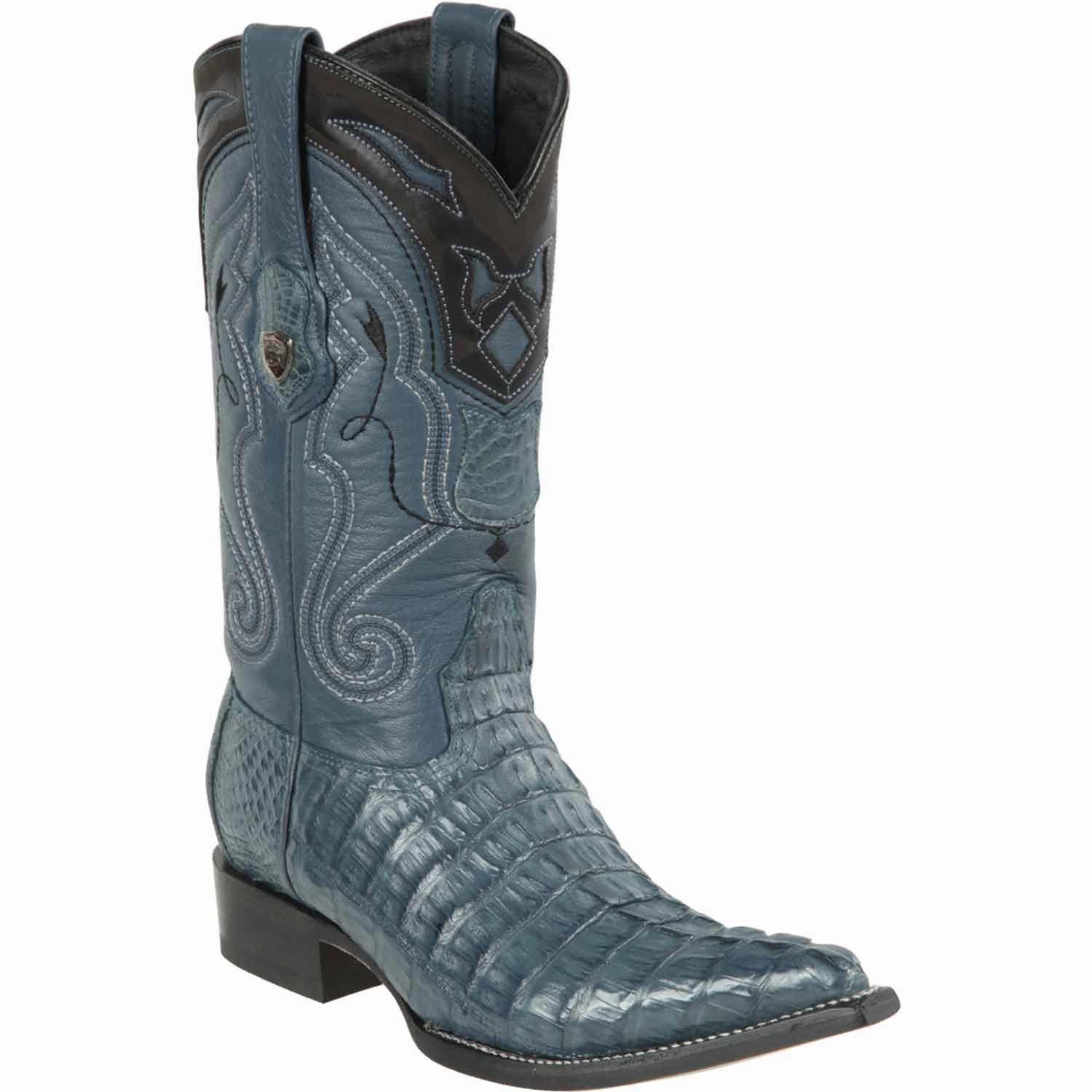 Men's Wild West Caiman Tail Skin 3X Toe Boots 29501-B