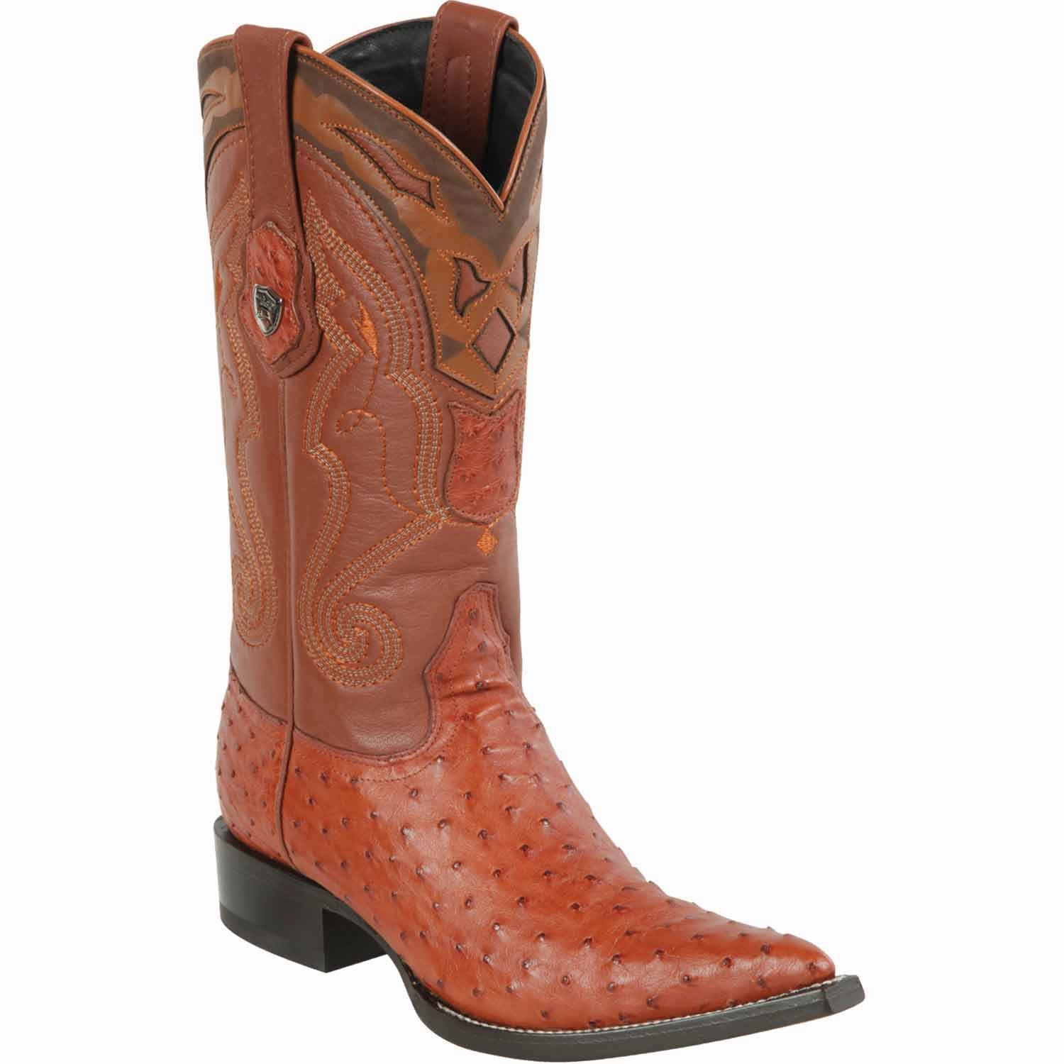 Men's Wild West Ostrich Skin 3X Toe Boots 29503-A