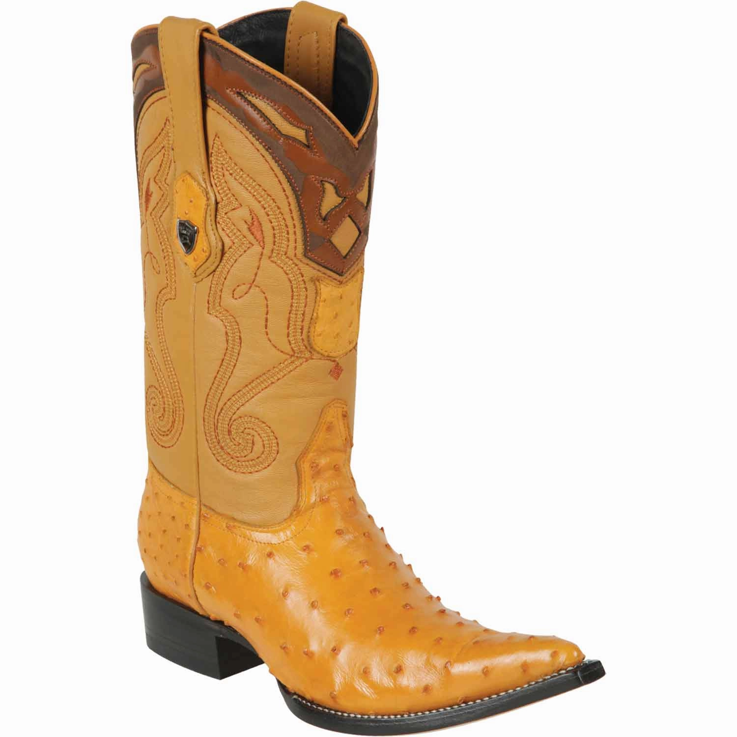 Boots Snakeskin Men's Wild West Ostrich Skin 3X Toe Boots 29503-A