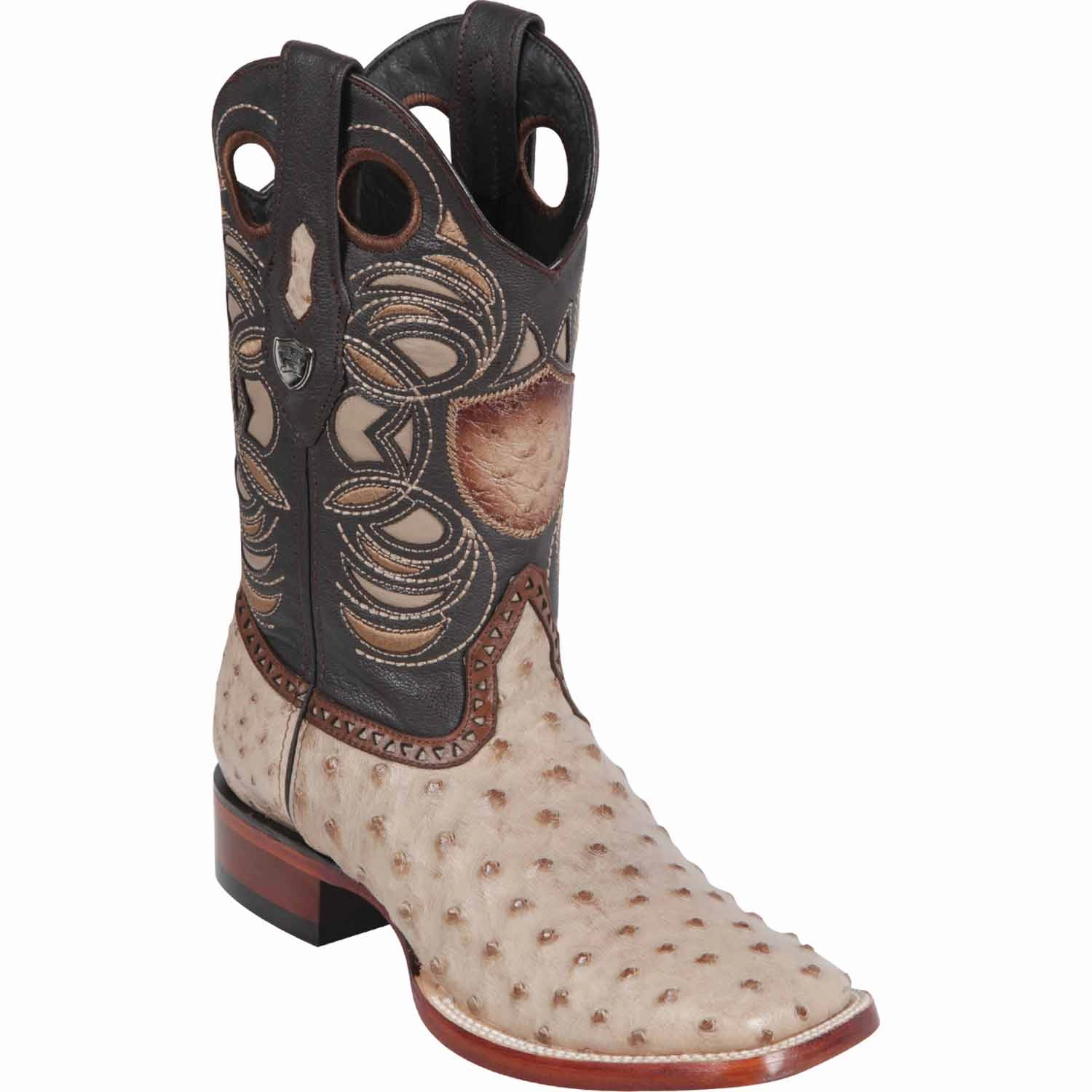 Men's Wild West Ostrich Skin Ranch Toe Boots 282403 Irish Settlers Boots