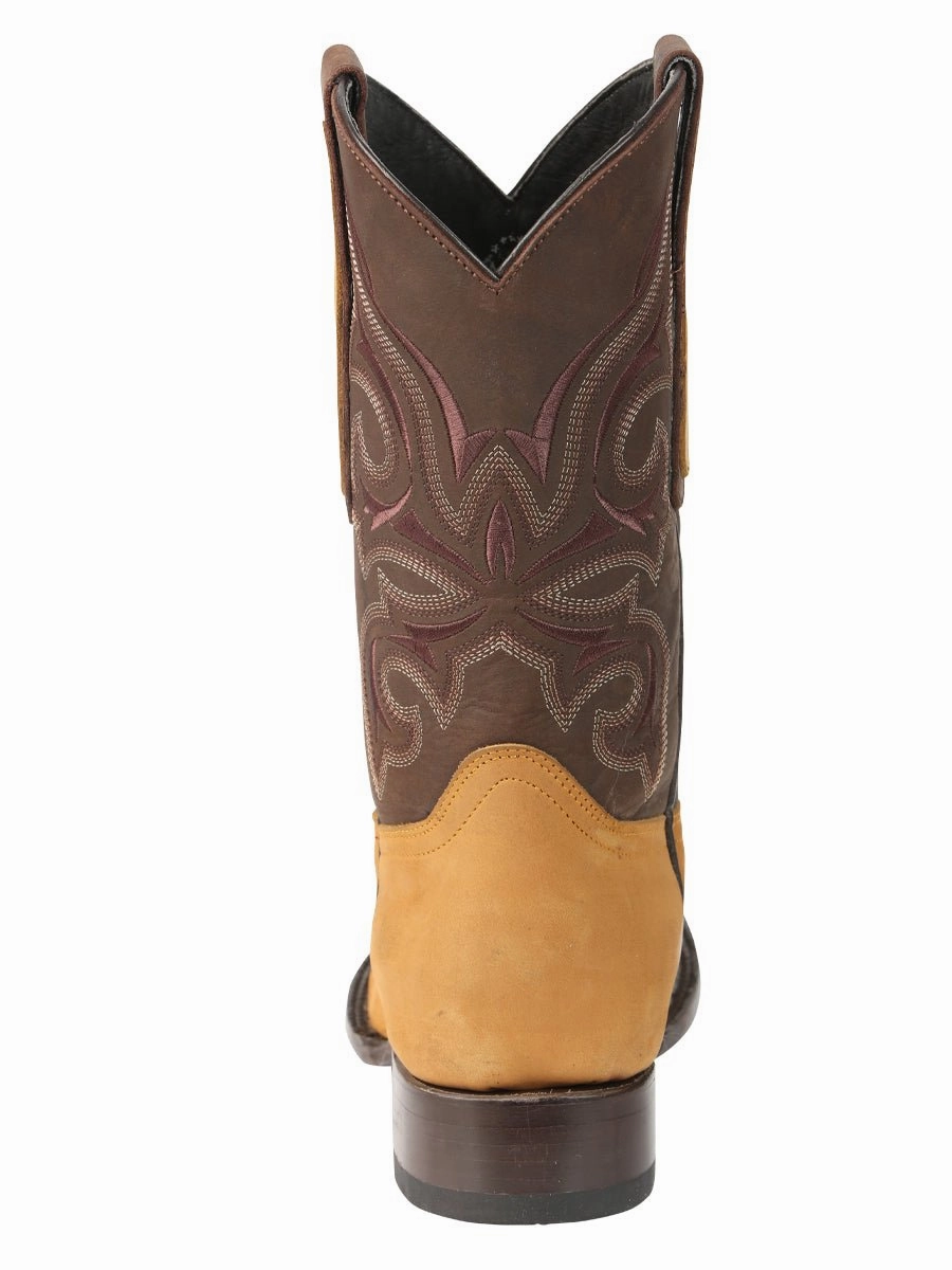 Mens Rodeo Cowboy Boots Genuine Leather El General Papaya 45526 Boots High Knee