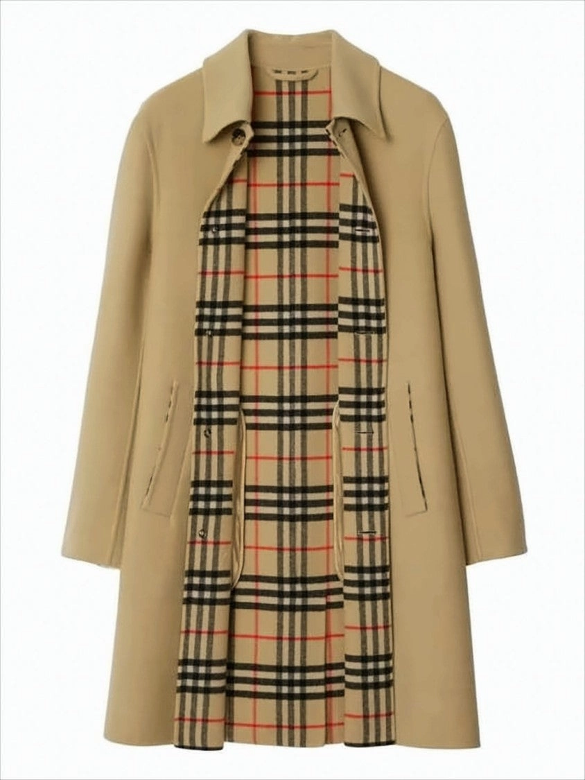 Mid-Length Brown Wool Coat Affordable Snow Jackets