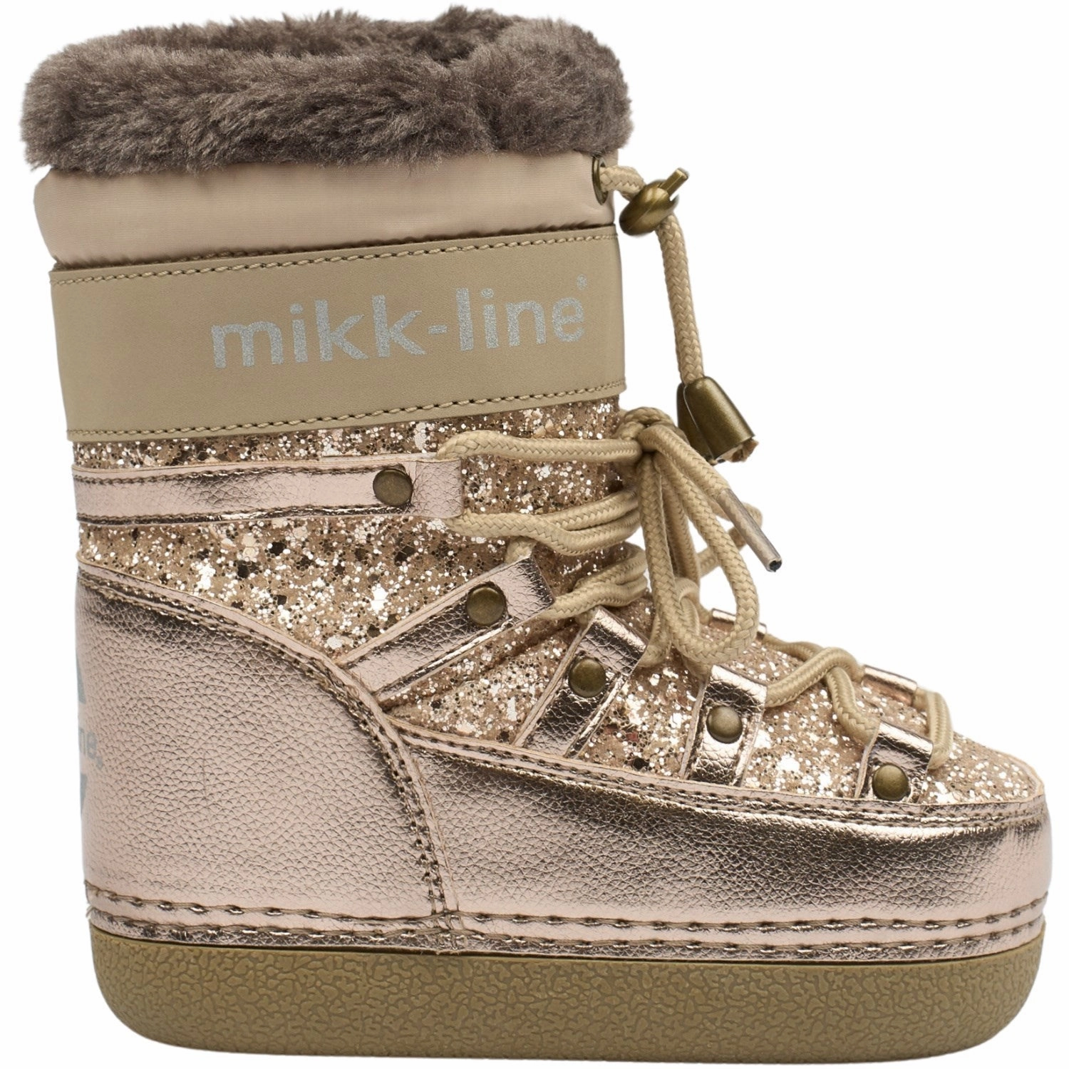 Mikk-Line Champagne Glitter Snow Boot Glitter Winter Snow Boots Sale