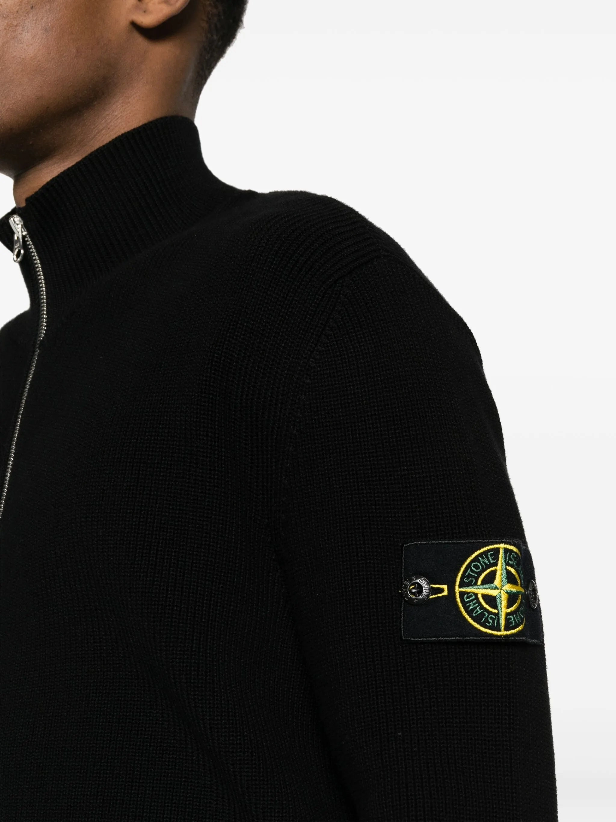 Barrie Knitwear Hawick Compass-badge cardigan