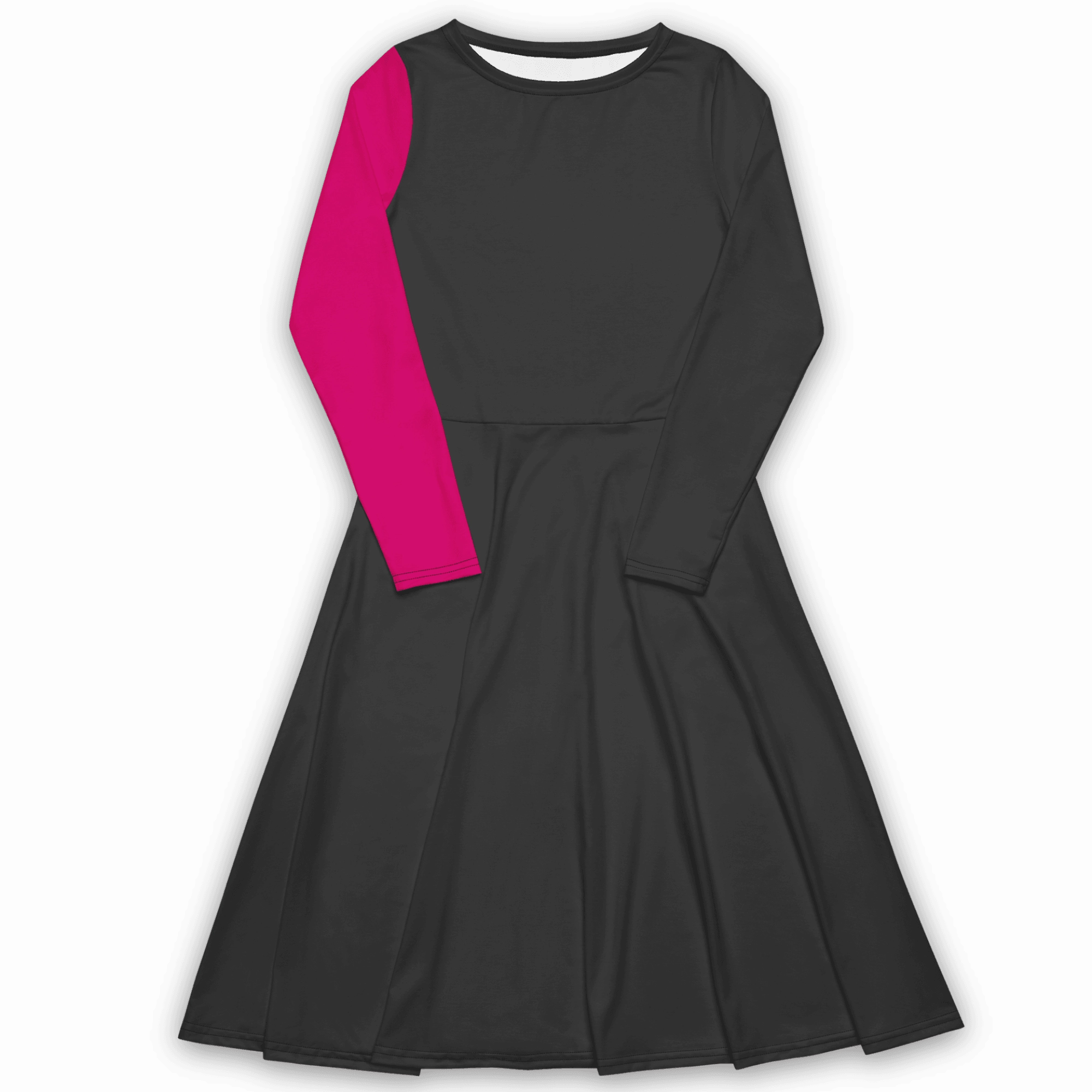 Tropical Midi Dress With Sleeves 'Polychromatic' Long Sleeve Midi Dress