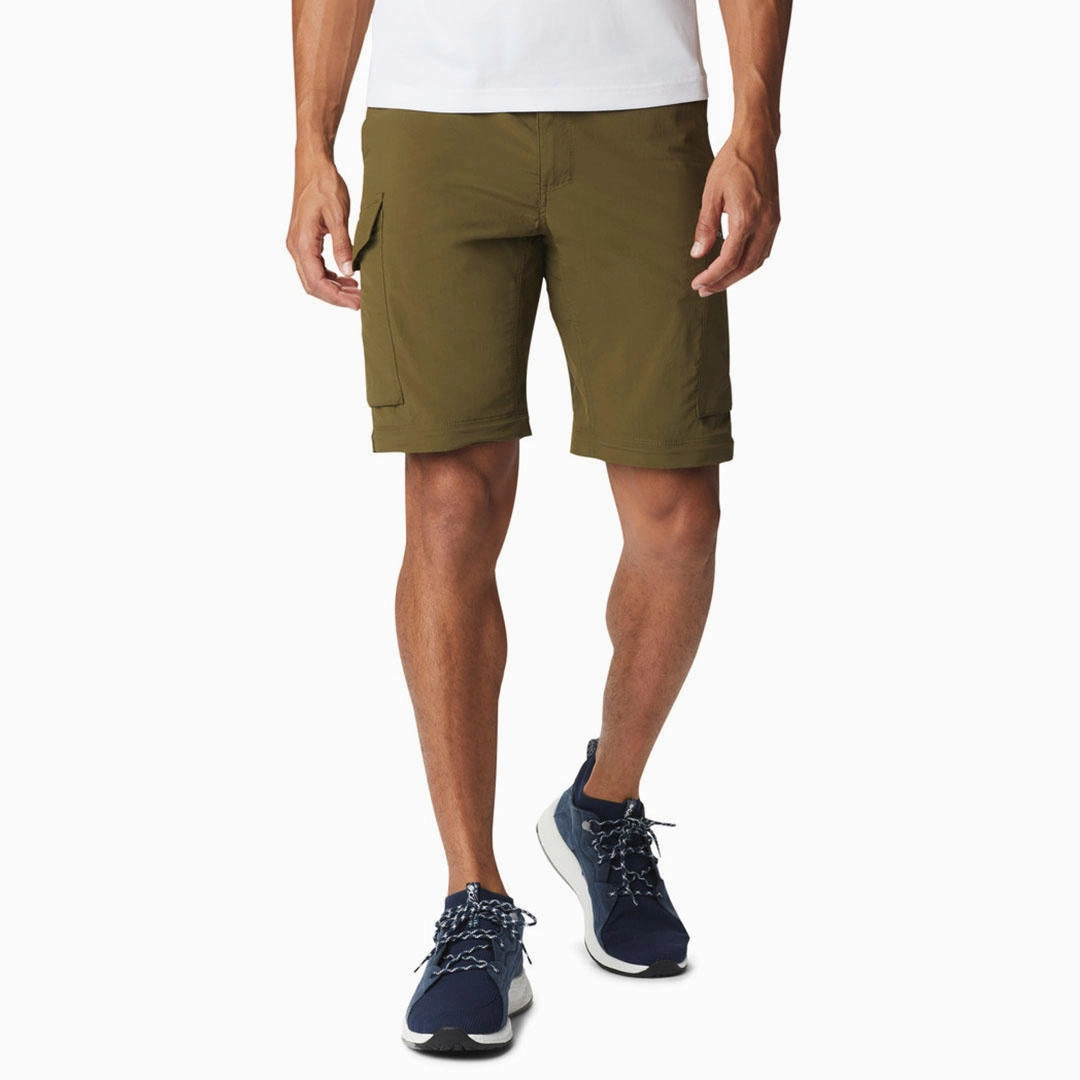 Premium Essentials Cargo Pants Columbia Men Green Silver Ridge Convertible Pant (Sun Protection)