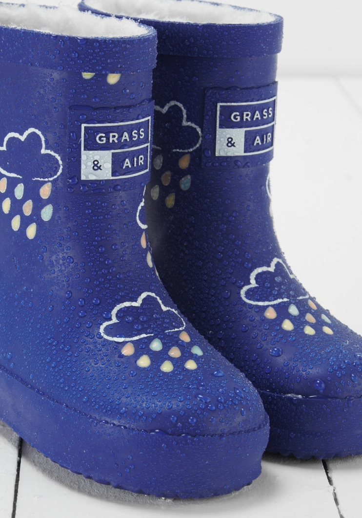 Doctor Boots Grass & Air Wellies | Teddy Colour Changing | Ink Blue