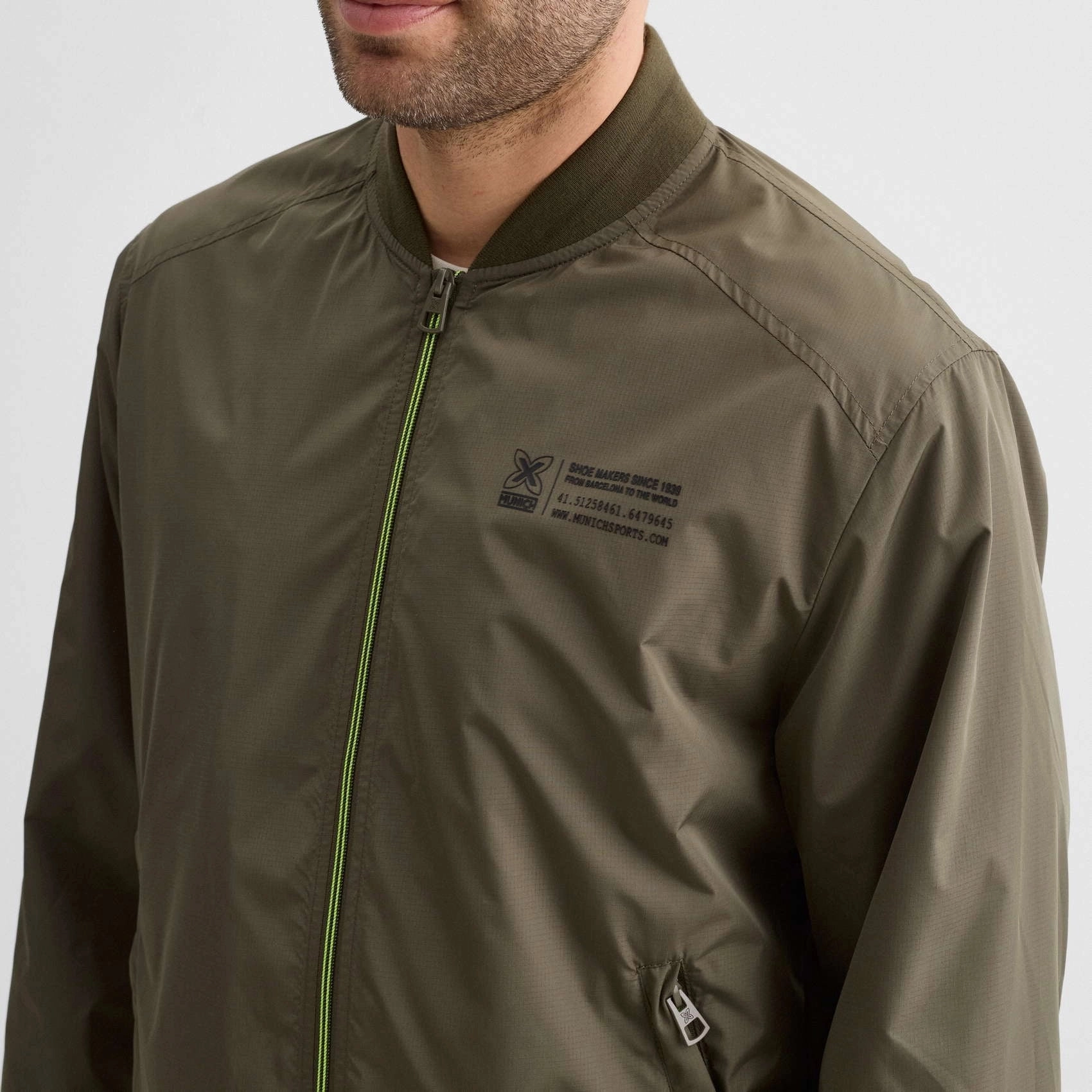 MUNICH | JACKETS | MEN | WILLOW LIFESTYLE BOMBER C/KHAKI Plus Size Moto Jackets