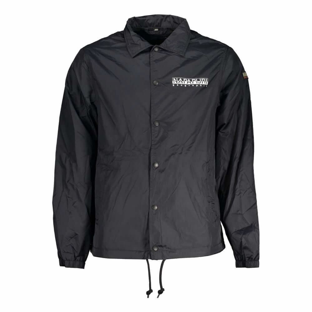 Napapijri Black Polyester Men Jacket Snowmobile Jackets