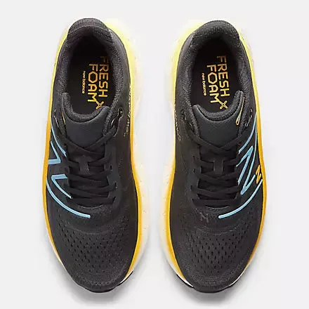 New Balance Fresh Foam X More V4 Men's - Black/coastal blue and ginger lemon Zero Drop Trail Running Shoes