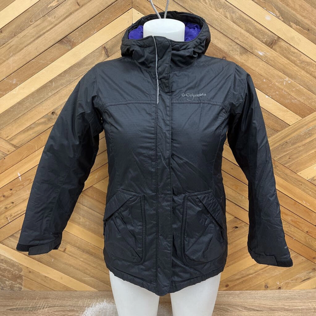 Columbia - Women's Winter Jacket - MSRP $220: Black / Purple-women-MD Denim Blazer Jackets