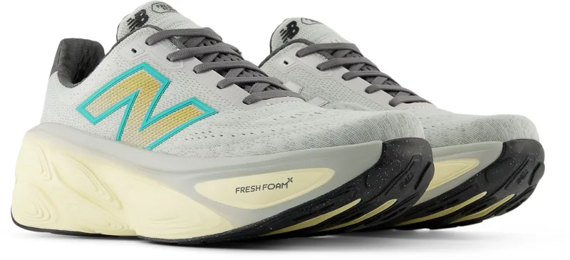 New Balance Fresh Foam X More V5 Men's - Bighton Grey/Calcium/Cyber Jade Aggressive Trail Running Shoes