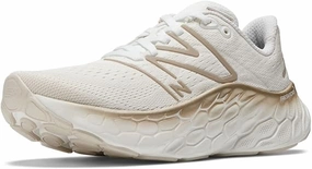 New Balance | Fresh Foam X More v4 | Women's | White Gold/Metallic Moonbeam Racer Shoes Running