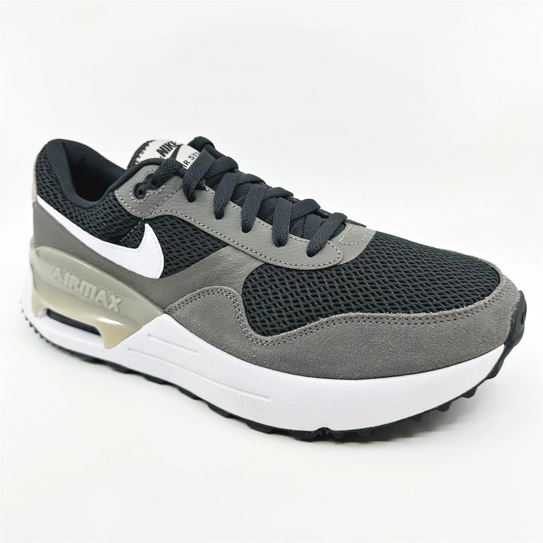 Nike Air Max System Dark Smoke Grey White Mens Athletic Sneaker Flex Runner Kids Road Running Shoes