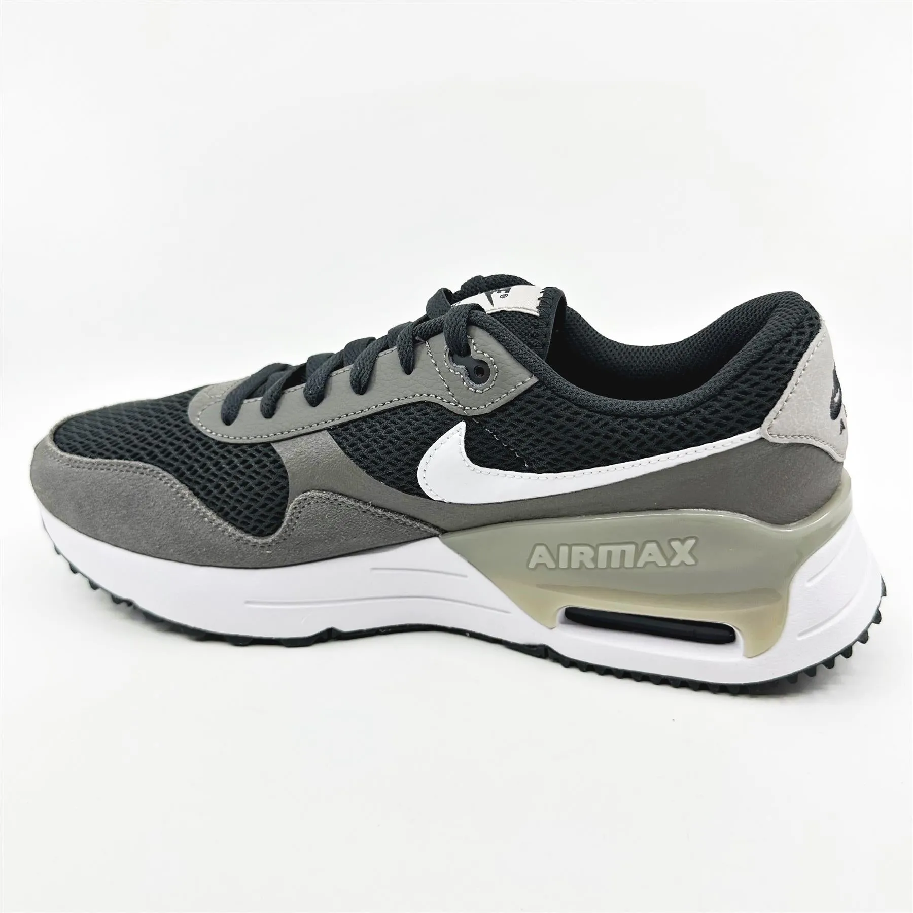 Nike Air Max System Dark Smoke Grey White Mens Athletic Sneaker Good Running Shoes For Beginners