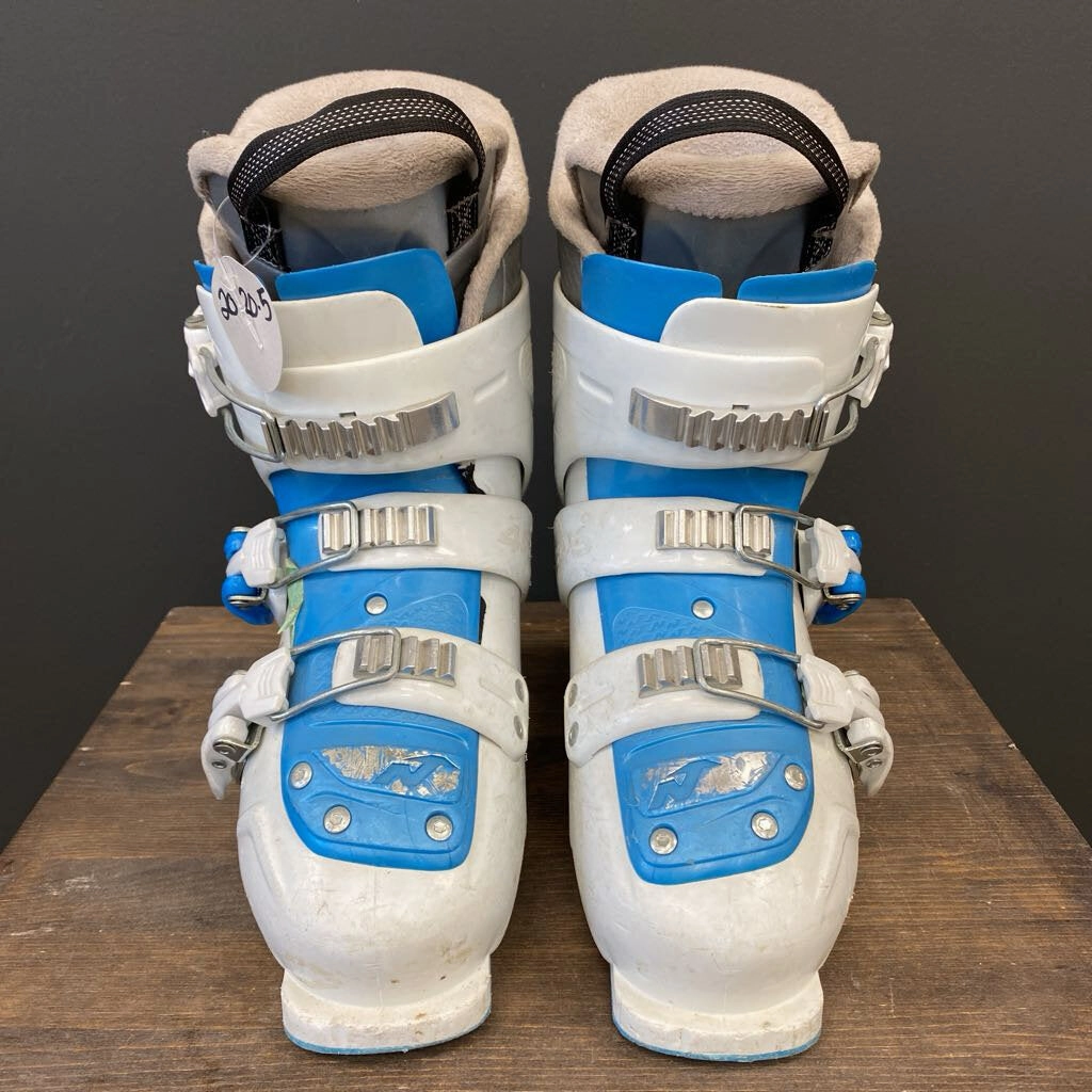 Made In Canada Snow Boots Nordica - Kid's Team 3 Firearrow Downhill Ski Boots - MSRP $190: White Blue -children-20-20.5