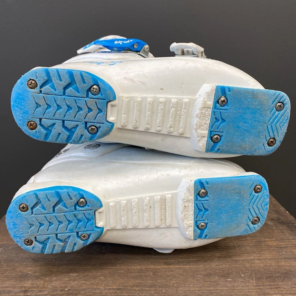 Snow Boots Fur Lined Nordica - Kid's Team 3 Firearrow Downhill Ski Boots - MSRP $190: White Blue -children-20-20.5